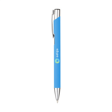 Logo trade advertising products image of: Ebony Soft Touch pen