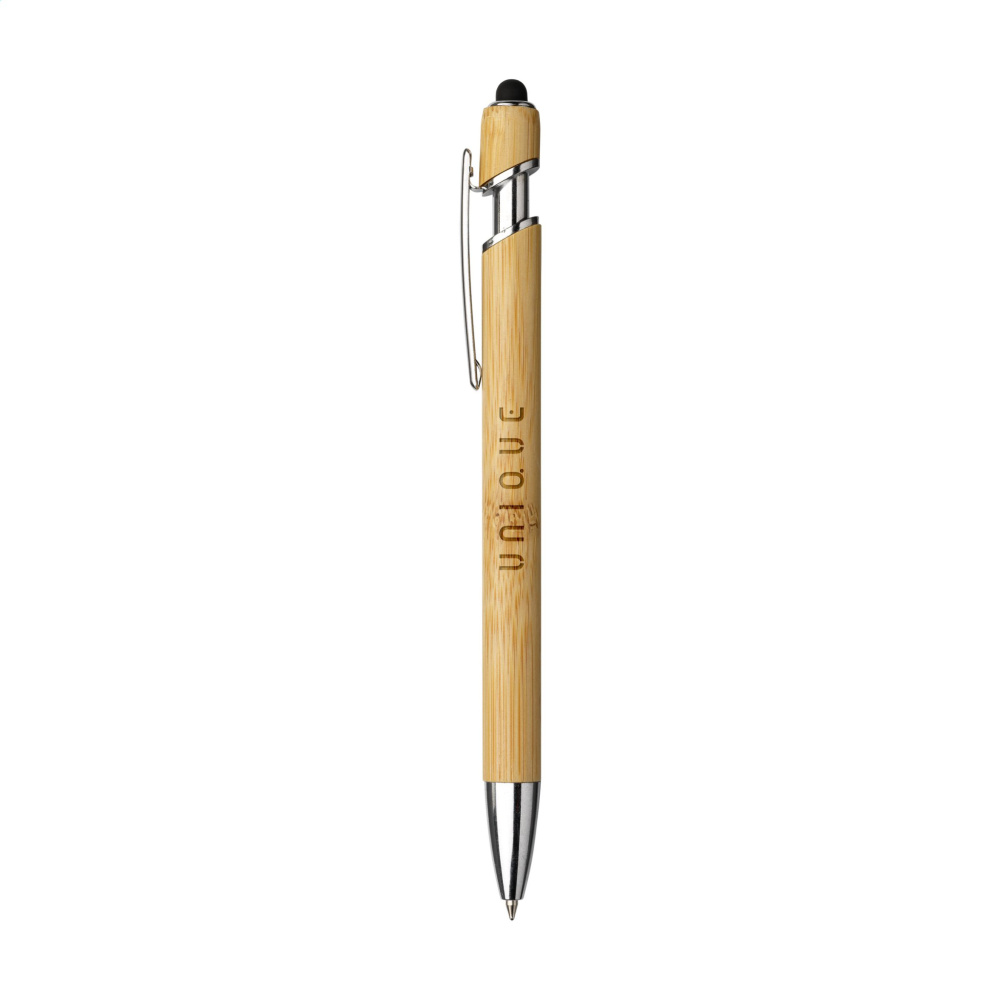 Logo trade promotional items image of: Luca Touch Bamboo stylus pen