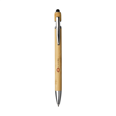 Logo trade promotional item photo of: Luca Touch Bamboo stylus pen