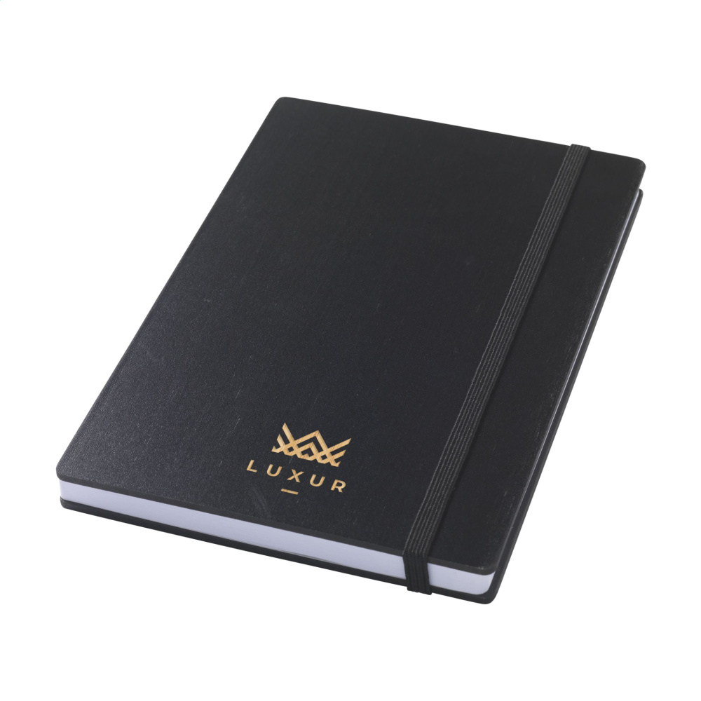 Logotrade promotional product image of: Bamboo Journal Naked Spine Paper Notebook Black A5