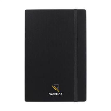 Logo trade promotional merchandise photo of: Bamboo Journal Naked Spine Paper Notebook Black A5