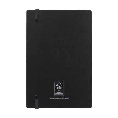 Logo trade corporate gift photo of: Bamboo Journal Naked Spine Paper Notebook Black A5