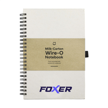 Logotrade promotional giveaway picture of: Milk-Carton Wire-O Paper Notebook A5