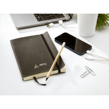 Logo trade promotional merchandise photo of: Monti Recycled Leather - Paper Notebook A5