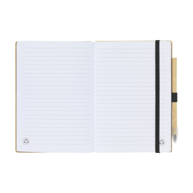 Logo trade business gifts image of: BambooPlus Paper Notebook A5 - Inkless Pen