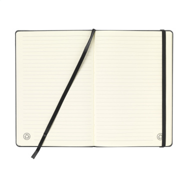 Logo trade promotional items picture of: Montana Recycled Leather Paper Notebook A5