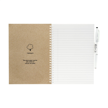 Logo trade promotional products image of: MOYU Erasable Stone Paper Notebook CraftCover 18 pages