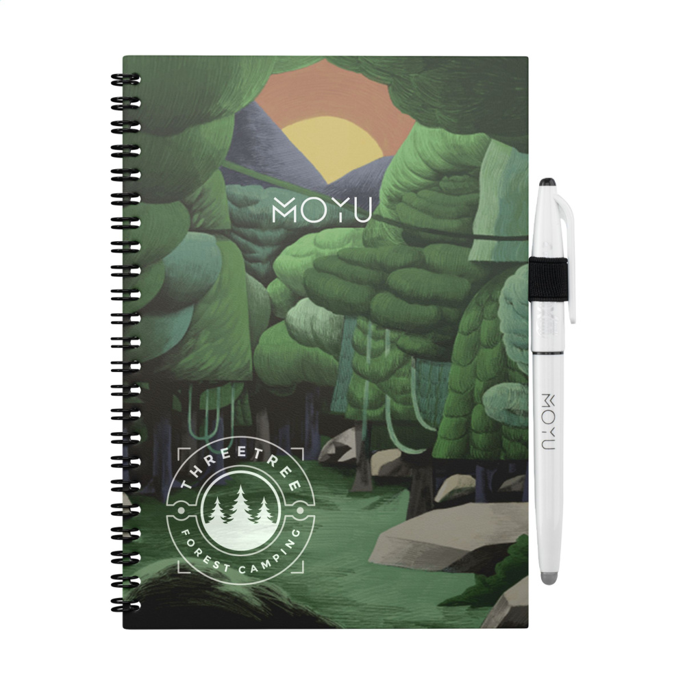 Logo trade promotional product photo of: MOYU Erasable Stone Paper Notebook Custom SoftCover