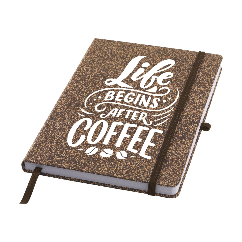 Logo trade advertising products picture of: CoffeeGround Cork Paper Notebook A5