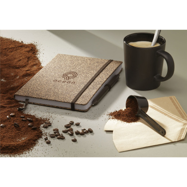 Logotrade promotional giveaway picture of: CoffeeGround Cork Paper Notebook A5