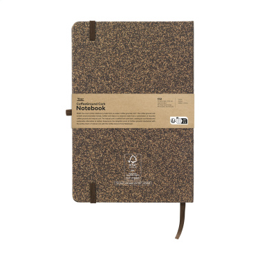 Logotrade promotional gift picture of: CoffeeGround Cork Paper Notebook A5