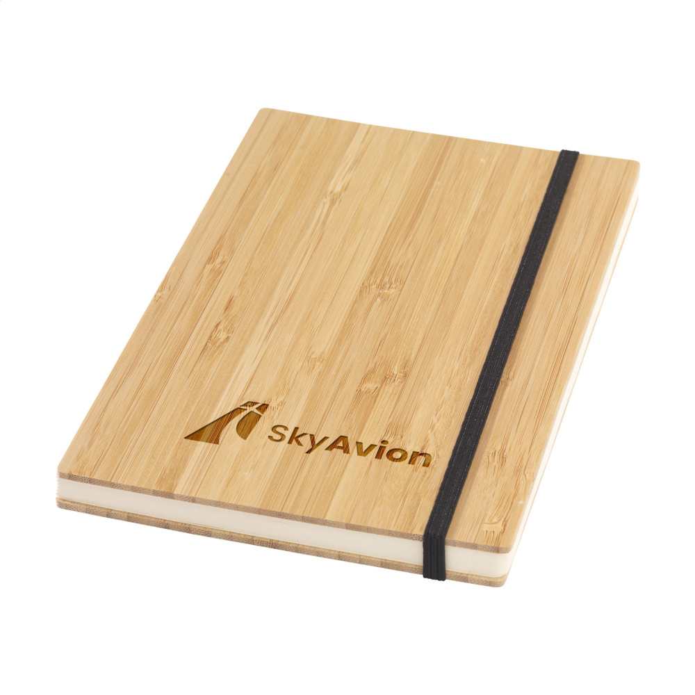 Logotrade promotional item picture of: Bamboo Journal Naked Spine Paper Notebook A5