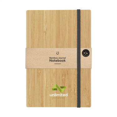 Logotrade corporate gift image of: Bamboo Journal Naked Spine Paper Notebook A5