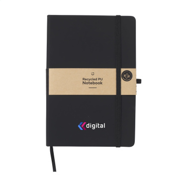 Logo trade promotional product photo of: Recycled GRS PU Paper Notebook A5