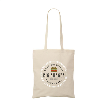 Logo trade corporate gifts image of: ShoppyBag (180 g/m²) long handles cotton bag