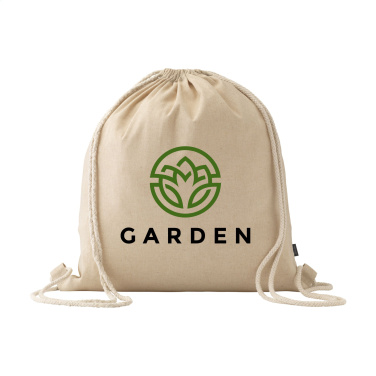 Logo trade corporate gift photo of: GRS Recycled Cotton PromoBag (180 g/m²) backpack