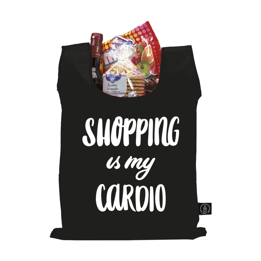 Logo trade promotional gifts picture of: Shop Easy RPET folding shopping bag