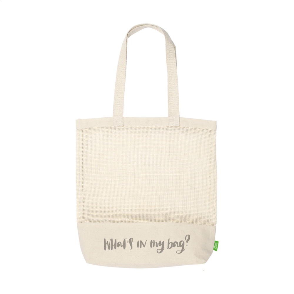 Logo trade business gift photo of: Natura Organic Mesh Shopper (180 g/m²) shopping bag