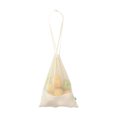 Logotrade promotional giveaway picture of: Natura Organic GOTS Mesh Bag (120 g/m²) fruit bag