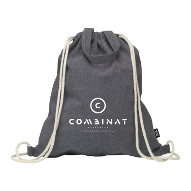 Logo trade promotional gift photo of: GRS Recycled Cotton PromoBag Plus (180 g/m²) backpack