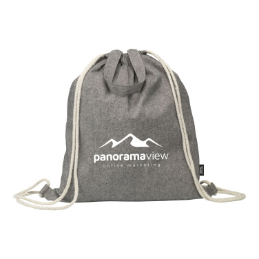 Logo trade promotional giveaways image of: GRS Recycled Cotton PromoBag Plus (180 g/m²) backpack