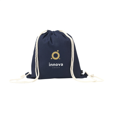 Logo trade promotional merchandise photo of: PromoColour GRS Recycled Cotton Backpack (150 g/m²)