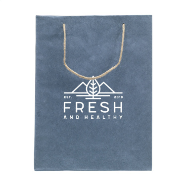 Logo trade corporate gift photo of: Leaf It Bag recycled with jeans fibres (180 g/m²) L