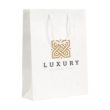 Logo trade corporate gift photo of: Leaf It Bag recycled with straw fibres (180 g/m²) L