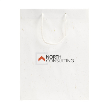 Logo trade promotional merchandise image of: Leaf It Bag recycled with straw fibres (180 g/m²) L