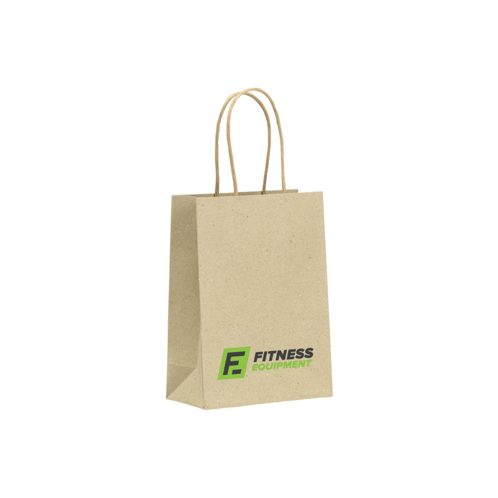 Logotrade promotional merchandise picture of: Leaf It Bag recycled grass paper (120 g/m²) S