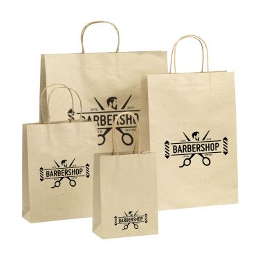 Logotrade promotional merchandise picture of: Leaf It Bag recycled grass paper (120 g/m²) S