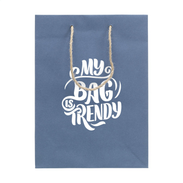 Logo trade promotional merchandise image of: Leaf It Bag recycled with jeans fibres (180 g/m²) M