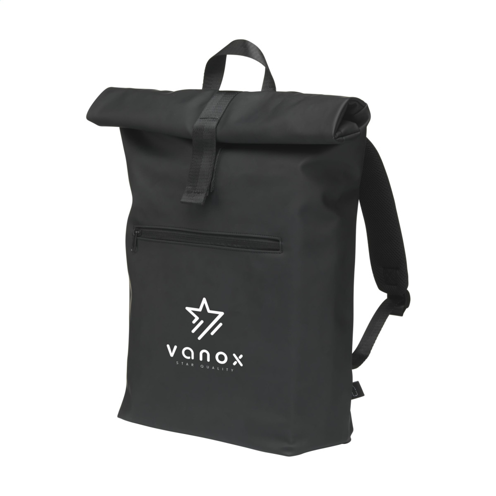 Logo trade business gifts image of: Lennon Roll-Top Recycled Backpack