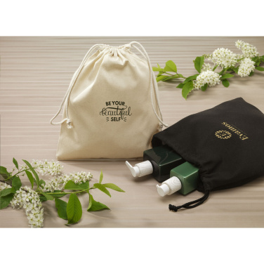 Logotrade promotional gift picture of: Gift Pouch GRS Recycled Cotton (150 g/m²) M