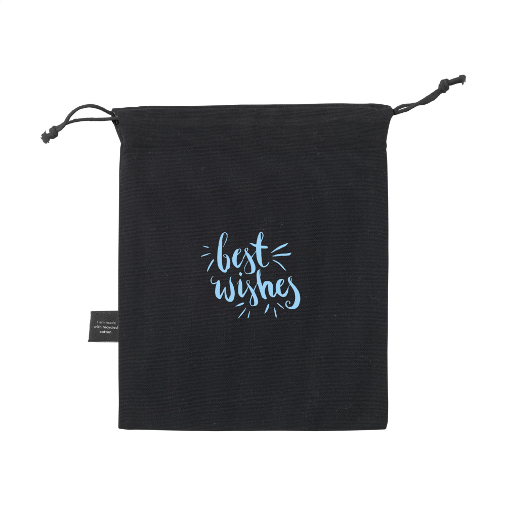 Logo trade promotional giveaways picture of: Gift Pouch GRS Recycled Cotton (150 g/m²) S