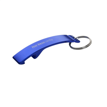 Logo trade promotional gift photo of: Alu Opener keyring