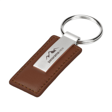 Logo trade advertising products image of: LeatherKey keyring