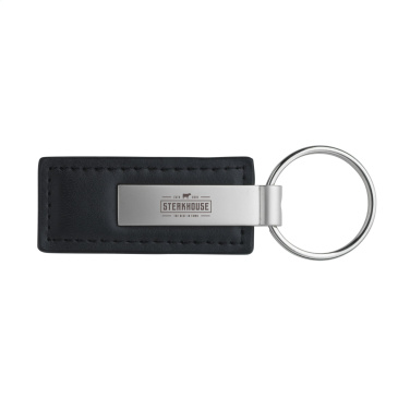 Logo trade promotional merchandise image of: LeatherKey keyring