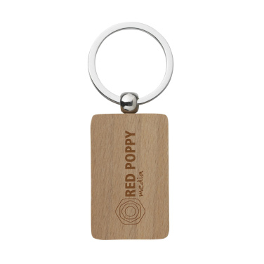 Logotrade promotional gift picture of: WoodKey Rectangle keychain