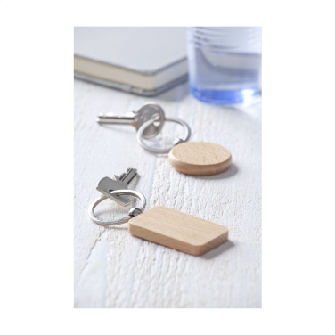 Logotrade promotional item picture of: WoodKey Circle keychain