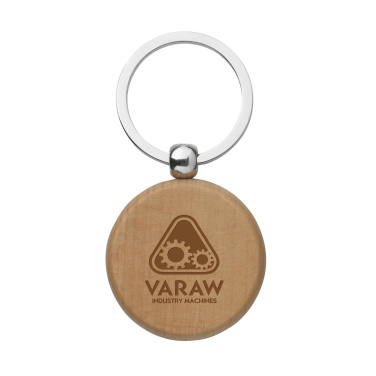 Logotrade corporate gift image of: WoodKey Circle keychain