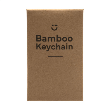 Logotrade promotional items photo of: Bamboo Key Rectangle keyring