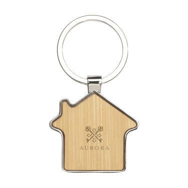 Logotrade promotional gift image of: Casa bamboo keyring