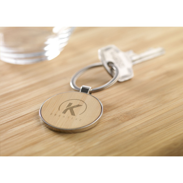 Logotrade advertising product image of: Bamboo Key Circle keyring