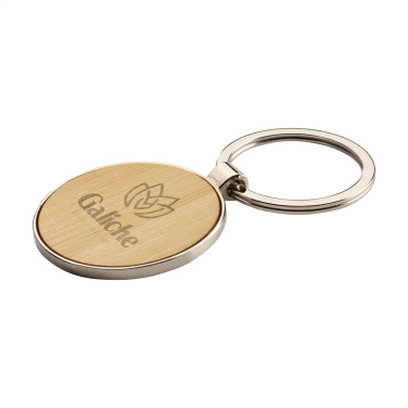 Logotrade promotional product picture of: Bamboo Key Circle keyring