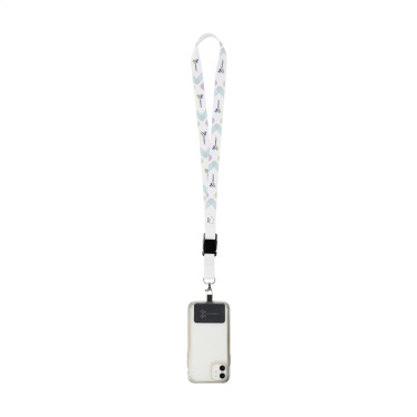 Logo trade corporate gift photo of: Lanyard Sublimatie Buckle RPET 2 cm with Patch keycord