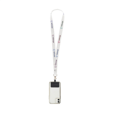 Logo trade promotional gift photo of: Lanyard Sublimation RPET 2 cm with Patch keycord