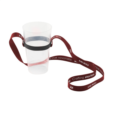 Logo trade promotional item photo of: Lanyard Sublimation RPET 1.5 cm with Cup holder