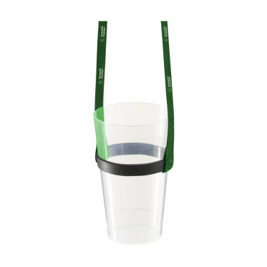 Logo trade promotional item photo of: Lanyard Sublimation RPET 1.5 cm with Cup holder