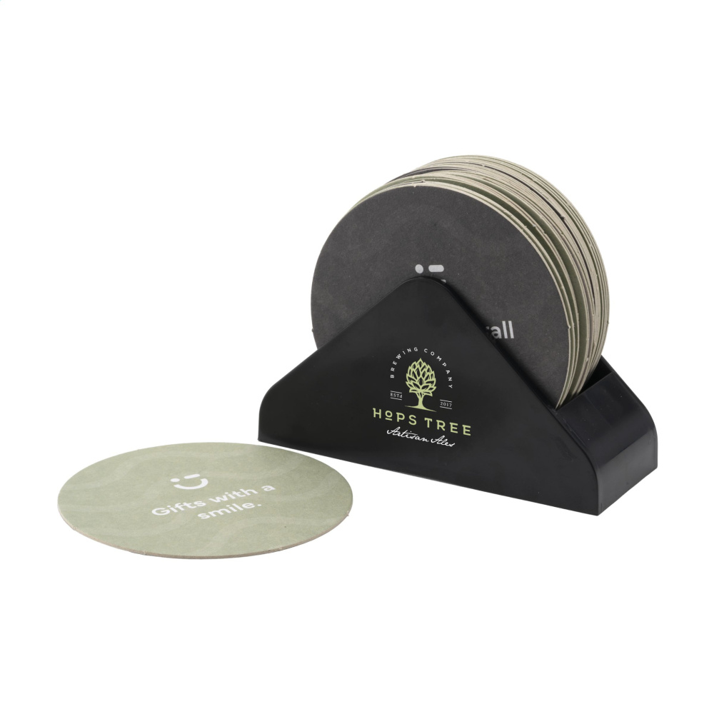 Logo trade promotional items image of: Recycled Holder Beer Coasters